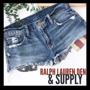 Ralph Lauren Distressed U.S.theme shorts 26🔥 NEW